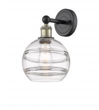  616-1W-BAB-G556-8CL - Rochester - 1 Light - 8 inch - Black Antique Brass - Sconce