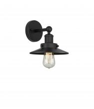  616-1W-BK-M6-BK - Railroad - 1 Light - 8 inch - Matte Black - Sconce