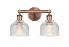  616-2W-AC-G412 - Dayton - 2 Light - 15 inch - Antique Copper - Bath Vanity Light