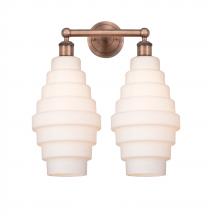  616-2W-AC-G671-8 - Cascade - 2 Light - 17 inch - Antique Copper - Bath Vanity Light