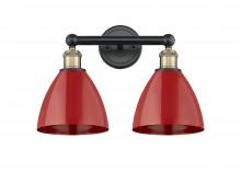  616-2W-BAB-MBD-75-RD - Plymouth - 2 Light - 17 inch - Black Antique Brass - Bath Vanity Light