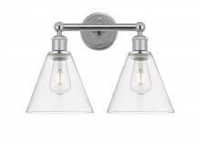  616-2W-PC-GBC-82 - Berkshire - 2 Light - 17 inch - Polished Chrome - Bath Vanity Light