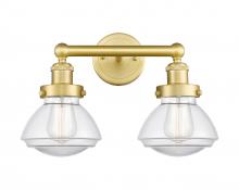  616-2W-SG-G322 - Olean - 2 Light - 16 inch - Satin Gold - Bath Vanity Light