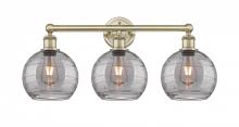  616-3W-AB-G1213-8SM - Athens Deco Swirl - 3 Light - 26 inch - Antique Brass - Bath Vanity Light