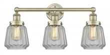  616-3W-AB-G142 - Chatham - 3 Light - 25 inch - Antique Brass - Bath Vanity Light