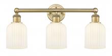  616-3W-BB-G559-5GWH - Bridal Veil - 3 Light - 23 inch - Brushed Brass - Bath Vanity Light