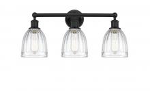  616-3W-BK-G442 - Brookfield - 3 Light - 24 inch - Matte Black - Bath Vanity Light