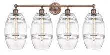  616-4W-AC-G557-8CL - Vaz - 4 Light - 35 inch - Antique Copper - Bath Vanity Light