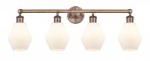  616-4W-AC-G651-6 - Cindyrella - 4 Light - 33 inch - Antique Copper - Bath Vanity Light