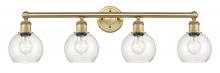  616-4W-BB-G124-6 - Athens - 4 Light - 33 inch - Brushed Brass - Bath Vanity Light