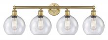  616-4W-BB-G124-8 - Athens - 4 Light - 35 inch - Brushed Brass - Bath Vanity Light