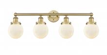  616-4W-BB-G201-6 - Beacon - 4 Light - 33 inch - Brushed Brass - Bath Vanity Light