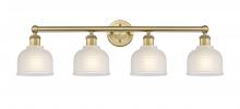  616-4W-BB-G411 - Dayton - 4 Light - 33 inch - Brushed Brass - Bath Vanity Light