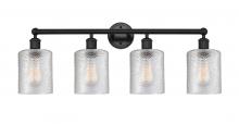  616-4W-BK-G112 - Cobbleskill - 4 Light - 32 inch - Matte Black - Bath Vanity Light