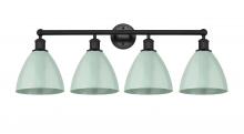  616-4W-BK-MBD-75-SF - Plymouth - 4 Light - 35 inch - Matte Black - Bath Vanity Light