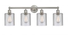  616-4W-SN-G112 - Cobbleskill - 4 Light - 32 inch - Brushed Satin Nickel - Bath Vanity Light