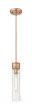  617-1S-AC-G617-11CL - Boreas - 1 Light - 3 inch - Antique Copper - Stem Hung - Mini Pendant