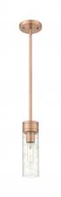  617-1S-AC-G617-8DE - Boreas - 1 Light - 3 inch - Antique Copper - Stem Hung - Mini Pendant