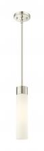  617-1S-PN-G617-11SWH - Boreas - 1 Light - 3 inch - Polished Nickel - Stem Hung - Mini Pendant