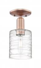 Innovations Lighting 716-1C-AC-G1113 - Cobbleskill - 1 Light - 5 inch - Antique Copper - Semi-Flush Mount