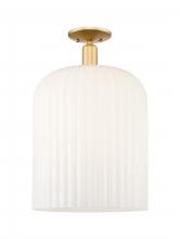 Innovations Lighting 716-1C-SG-G559-12GWH - Bridal Veil - 1 Light - 12 inch - Satin Gold - Semi-Flush Mount