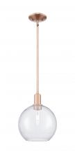 Innovations Lighting 716-1S-AC-G124-10 - Athens - 1 Light - 10 inch - Antique Copper - Stem hung - Mini Pendant