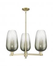 Innovations Lighting 716-3CR-AB-G484-7SL - Brookhaven Flute - 3 Light - 18 inch - Antique Brass - Pendant