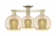 Innovations Lighting 716-3F-AB-G128-8 - Athens - 3 Light - 26 inch - Antique Brass - Semi-Flush Mount