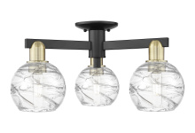 Innovations Lighting 716-3F-BAB-G1213-6CL - Athens Deco Swirl - 3 Light - 6 inch - Black Antique Brass - Semi-Flush Mount