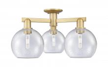 Innovations Lighting 716-3F-BB-G124-8 - Athens - 3 Light - 26 inch - Brushed Brass - Semi-Flush Mount