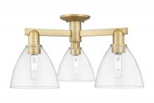 Innovations Lighting 716-3F-BB-GBD-752 - Bristol - 3 Light - 25 inch - Brushed Brass - Semi-Flush Mount