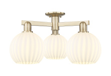 Innovations Lighting 716-3F-CB-G1217-8WV - White Venetian - 3 Light - 26 inch - Champagne Bronze - Semi-Flush Mount