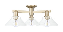 Innovations Lighting 716-3F-CB-G132 - Orwell - 3 Light - 26 inch - Champagne Bronze - Semi-Flush Mount