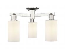 Innovations Lighting 716-3F-PN-G801 - Clymer - 3 Light - 21 inch - Polished Nickel - Semi-Flush Mount