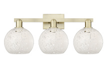 Innovations Lighting 716-3W-BB-G1216-8WM - White Mouchette - 3 Light - 27 inch - Brushed Brass - Bath Vanity Light