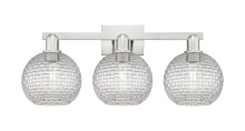 Innovations Lighting 716-3W-SN-G122C-8CL - Athens - 3 Light - 27 inch - Brushed Satin Nickel - Bath Vanity Light