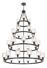  820345-BK-G112 - Cobbleskill - 30 Light - 50 inch - Matte Black - Chain Hung - Chandelier