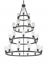  820345-BK-G802 - Clymer - 30 Light - 50 inch - Matte Black - Chain Hung - Chandelier