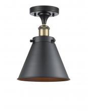  916-1C-BAB-M13-BK - Appalachian - 1 Light - 7 inch - Black Antique Brass - Semi-Flush Mount