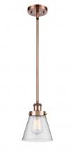  916-1S-AC-G64 - Cone - 1 Light - 6 inch - Antique Copper - Mini Pendant
