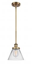  916-1S-BB-G42 - Cone - 1 Light - 8 inch - Brushed Brass - Mini Pendant