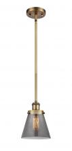  916-1S-BB-G63 - Cone - 1 Light - 6 inch - Brushed Brass - Mini Pendant
