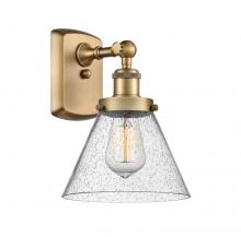  916-1W-BB-G44 - Cone - 1 Light - 8 inch - Brushed Brass - Sconce