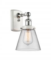  916-1W-WPC-G62 - Cone - 1 Light - 6 inch - White Polished Chrome - Sconce