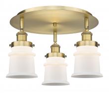  916-3C-BB-G181S - Canton - 3 Light - 17 inch - Brushed Brass - Flush Mount