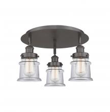  916-3C-OB-G182S - Canton - 3 Light - 17 inch - Oil Rubbed Bronze - Flush Mount