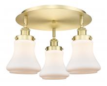  916-3C-SG-G191 - Bellmont - 3 Light - 18 inch - Satin Gold - Flush Mount