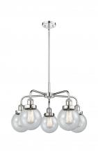  916-5CR-PC-G204-6 - Beacon - 5 Light - 25 inch - Polished Chrome - Chandelier