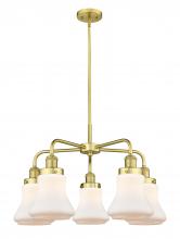  916-5CR-SG-G191 - Bellmont - 5 Light - 25 inch - Satin Gold - Chandelier