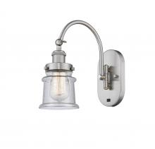  918-1W-SN-G184S - Canton - 1 Light - 7 inch - Brushed Satin Nickel - Sconce